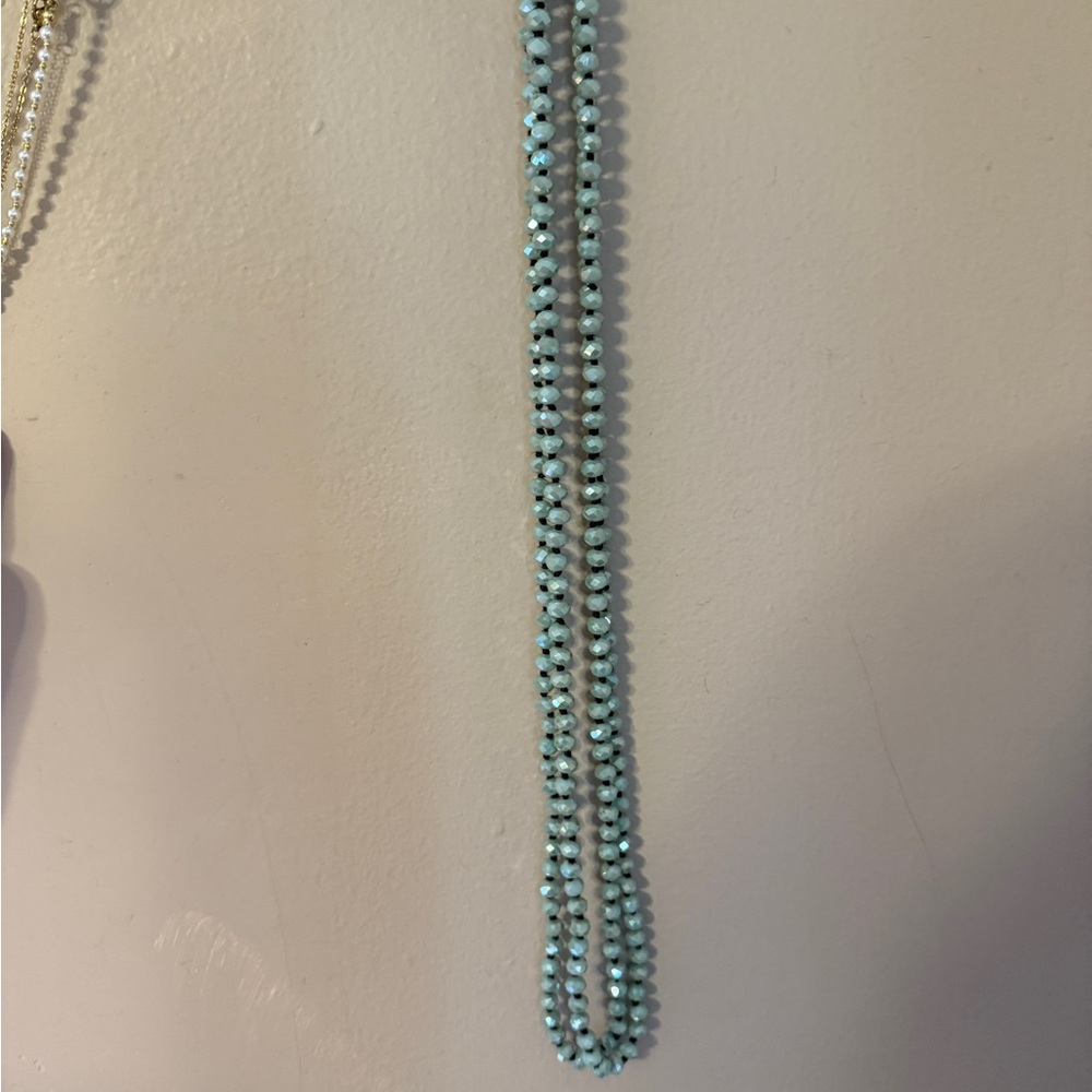 Elegant Blue Beaded Necklace